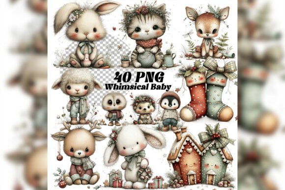 Download Whimsical Festive Baby Characters - Character Collection