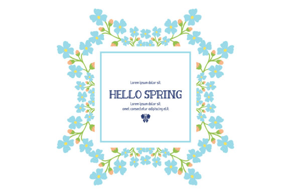 Download Simple Hello Spring Greeting Card Decor - Premium Resources