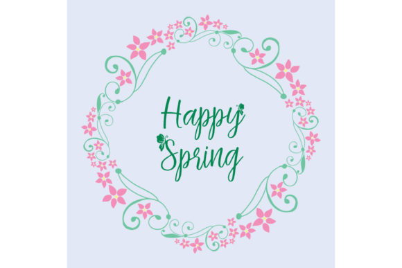 Download Elegant Happy Spring Greeting Card Decor - Premium Resources