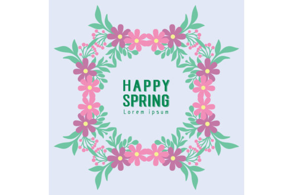 Download Cute Happy Spring Invitation Card Decor - Premium Resources