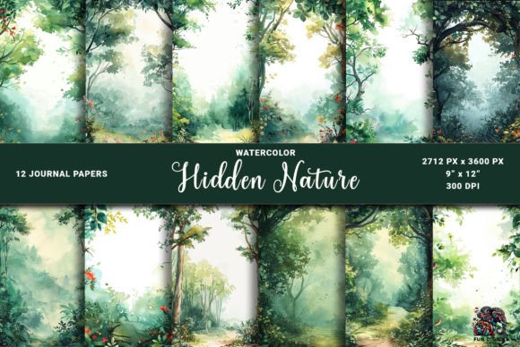 Download Hidden Nature Woods Junk Journal Pages - Nature Collection
