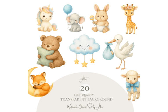 Download Baby Shower Clipart Animals - Baby shower Collection