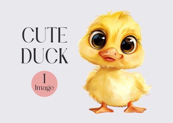 Download Watercolor Cute Duck Clipart - Cute duck Collection
