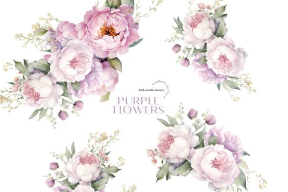 Download Purple Peony Flowers Clipart - Flowers clipart Collection